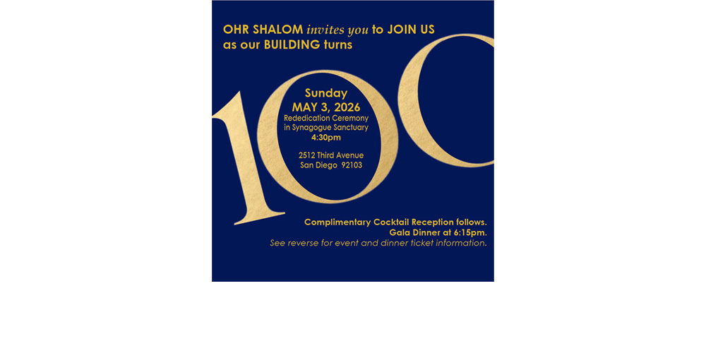 Ohr Shalom Rededication at 100